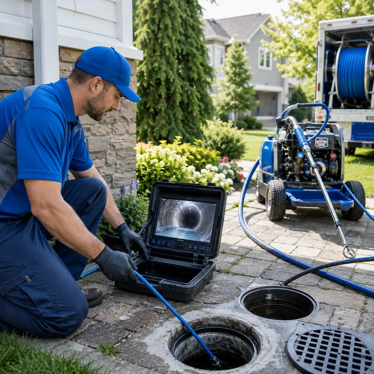 Outdoor drain cleaning professionals serving Roans Prairie, TX