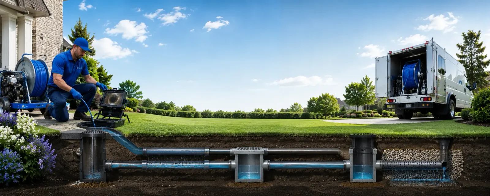 Outdoor drain cleaning information for Roans Prairie, TX